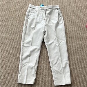 J. Crew Faux Leather Pants in Ecru